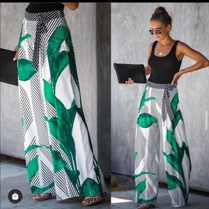 Vici- Curaçao Palazzo Palm Pants